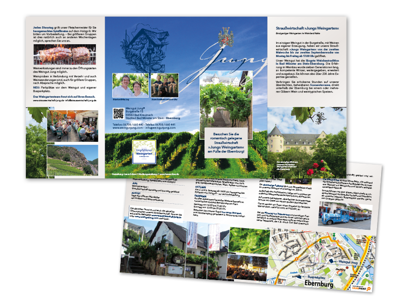 Flyergestaltung Weingut Jung