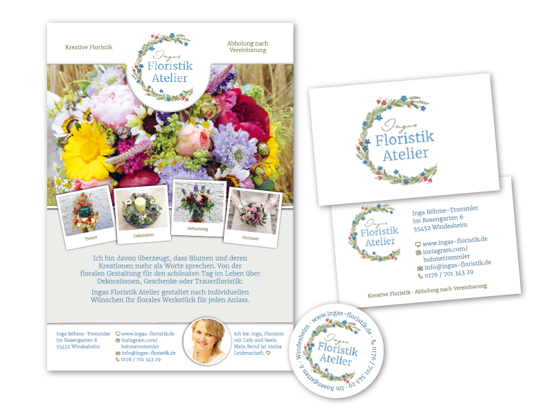 Geschäftsausstattung Ingas Floristik Atelier
