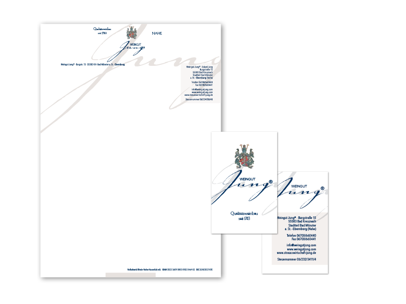 Geschäftsausstattung Weingut Jung